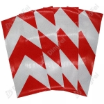 Reflective Sticker For Vehicle - Red White Reflective Rear Marker Arrow Sticker